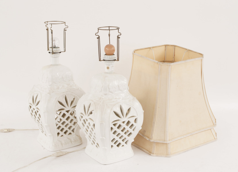 Bordslampor ett par, 1900-talets slut