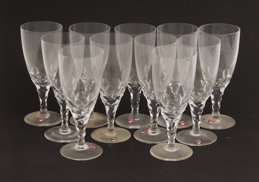 Vitvinsglas 11st, "Carina", Ingeborg Lundin för Orrefors