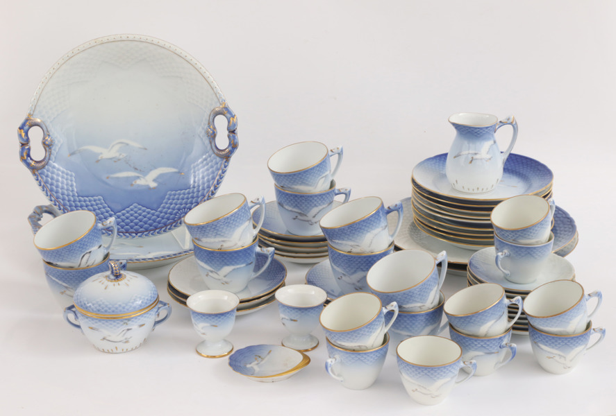 Kaffe- och moccaservisdelar, "Måsen", Bing & Gröndahl, Danmark