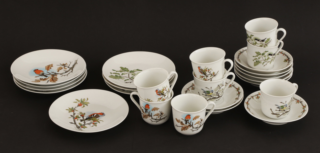 Kaffeservisdelar, "Fyra årstider", Gunnar Brusewitz för Rörstrand