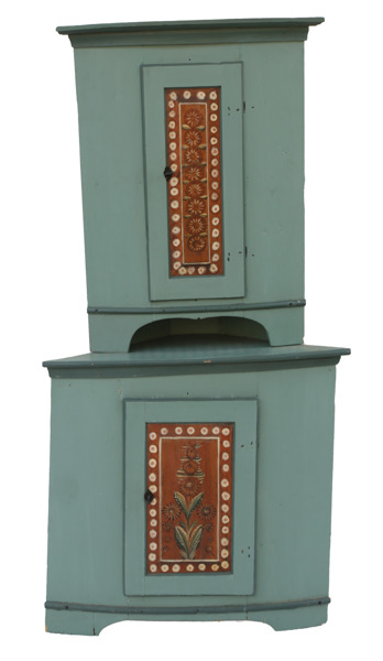 Golvhörnskåp, allmoge, 1800-tal