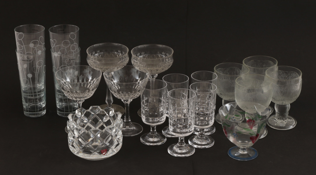 Parti glas och kristall