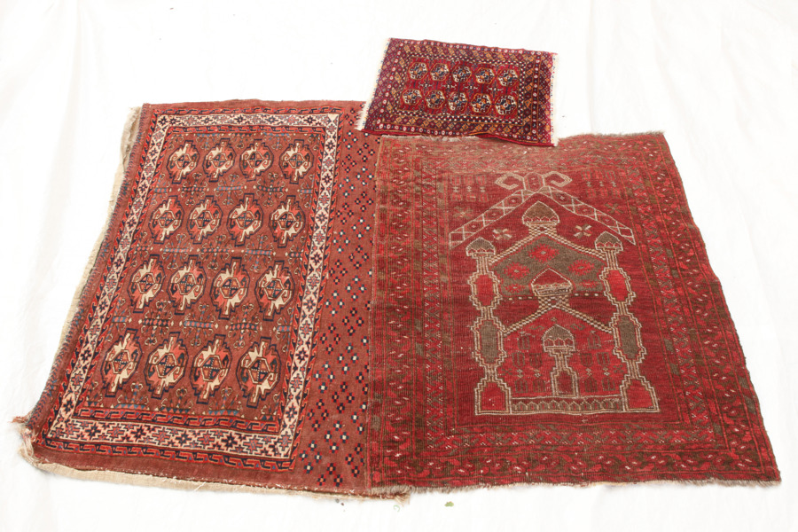 Handknutna mattor 3st