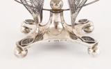 Fot till sockerskål, silver, Danmark, daterad 1810