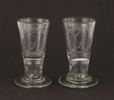 Brännvinsglas ett par, 1700-tal