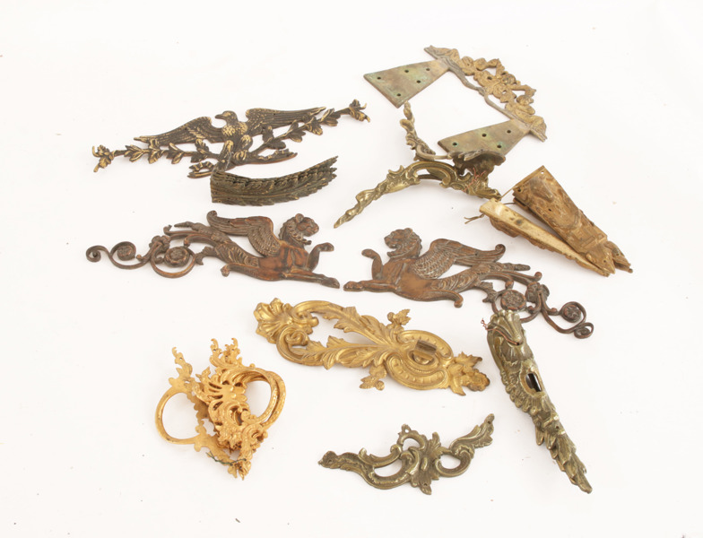 Parti beslag, mestadels 1800-tal