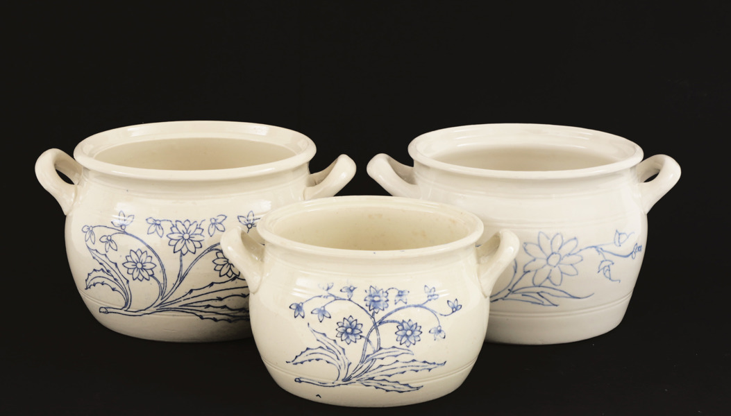 Syltkrukor 3st, Rörstrand samt Gustavsberg