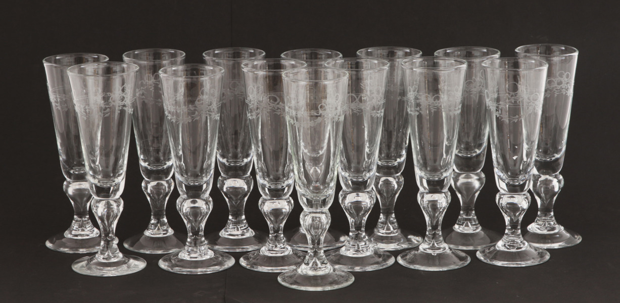 Champagneglas 14st, "Antik", Reijmyre