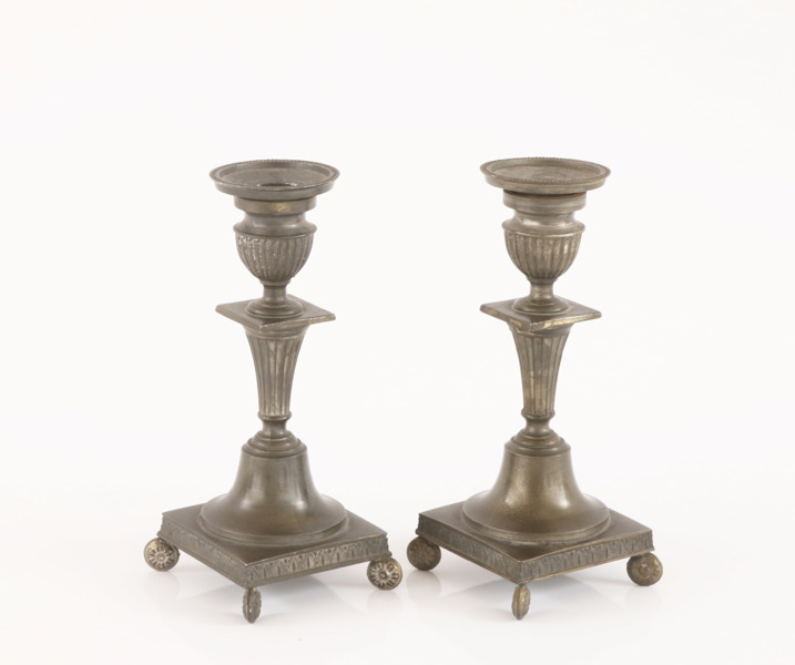 Ljusstakar ett par, Berndt Oskar Santesson, Stockholm, 1800-tal