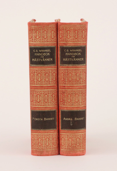 2 band, "Handbok för hästvänner", C.G.Wrangel, 1913