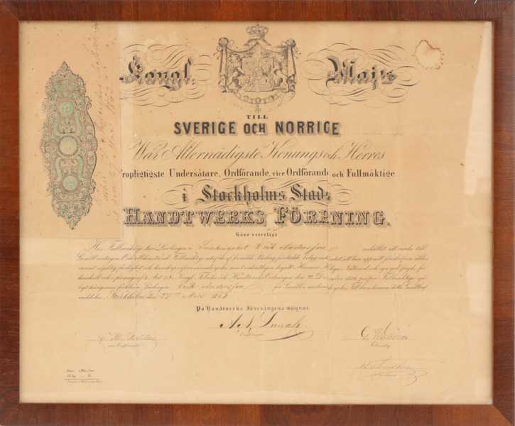 Kungligt dokument, daterat 1863