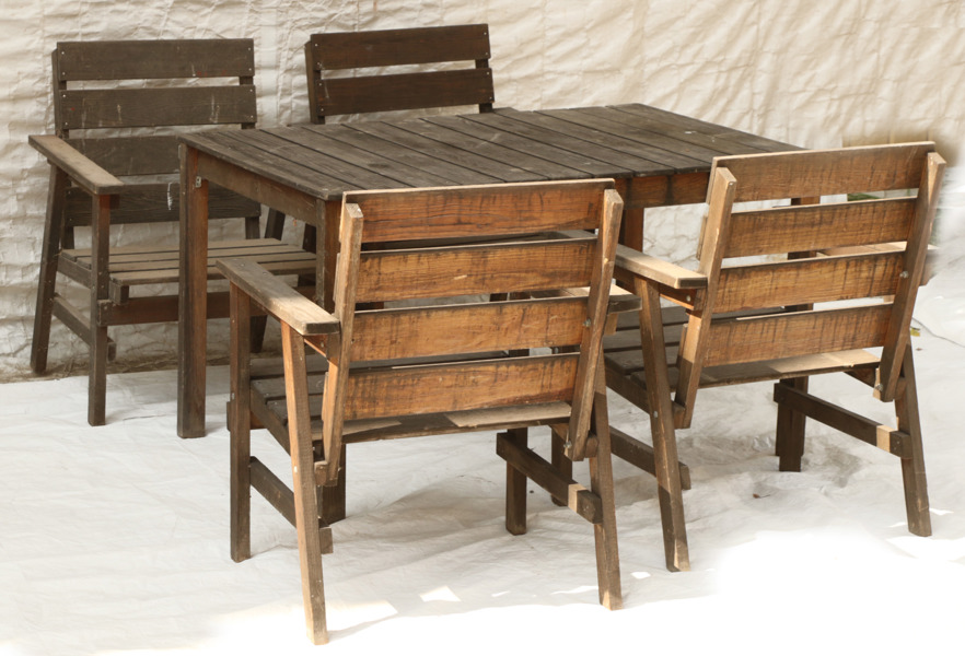 Trädgårdsmöbel 5 delar, 1900-talets slut