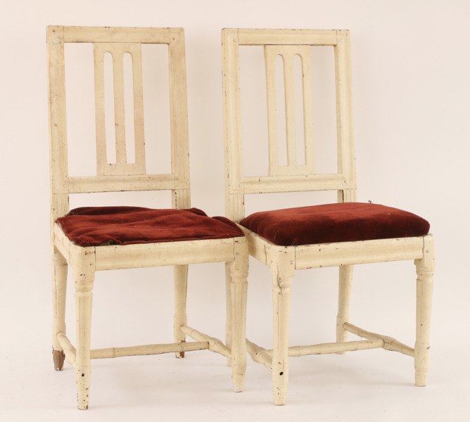 Stolar ett par, gustavianska provinsarbeten, 1800-tal