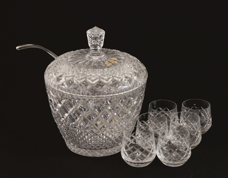 Bålskål med 6st, Böhmen, 1900-tal