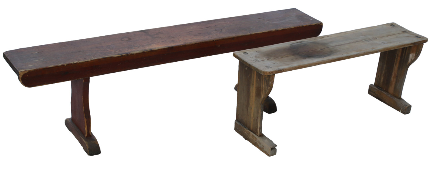 Bänkar 2st, allmoge, 18/1900-tal