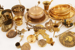 Parti mässingsföremål, m.m.