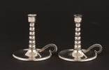 Nattljusstakar ett par, silver, C.G.Hallberg, Stockholm, 1926