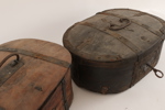 Färdskrin 2st, allmoge, 1800-tal
