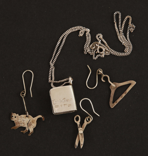 Smycken 4 delar, silver, Karin Ferner, Falun