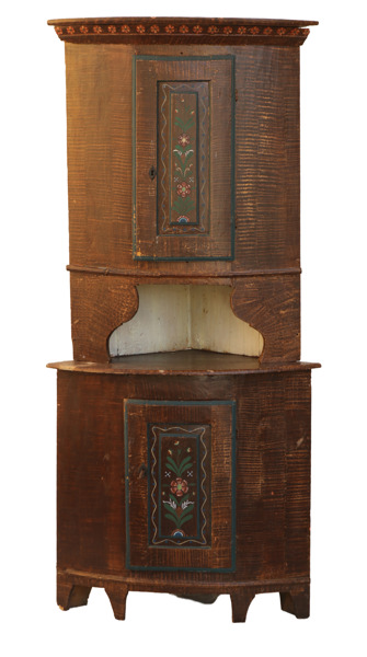 Golvhörnskåp, allmoge, 1800-tal