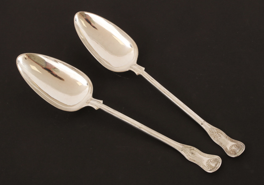 Raguskedar ett par, silver, C.W.Edvall, Sundsvall, 1874