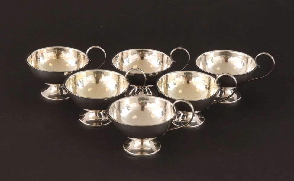 Punchmuggar 6st, silver, K&EC