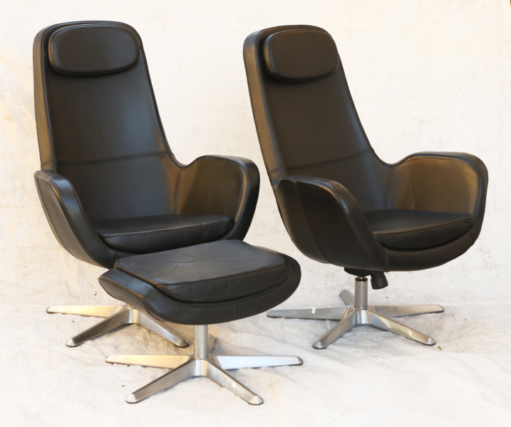 Fåtöljer ett par samt en fotpall, "Arvika", IKEA