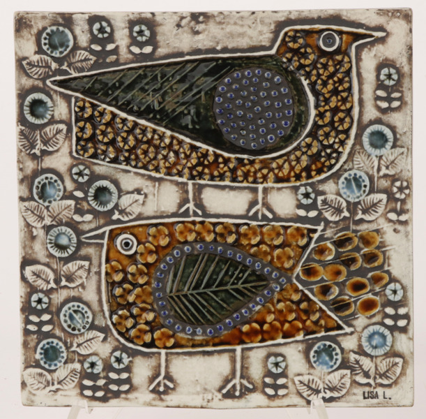 Väggplakett, Lisa Larson för Gustavsberg