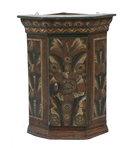 Vägghörnskåp, allmoge, Dalarna, 1700-talets slut