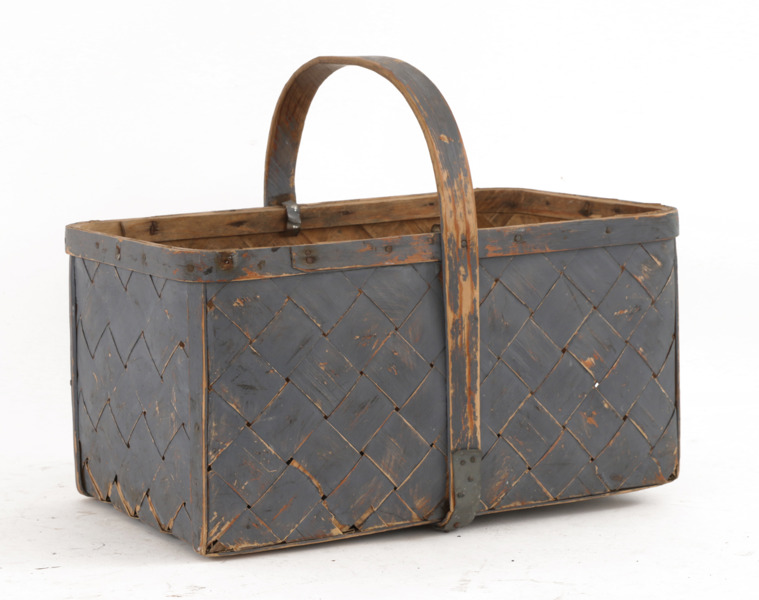 Flätad korg, allmoge, 1800-tal