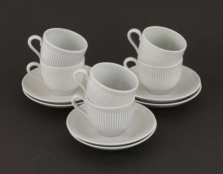 Kaffekoppar 6st, ”Kolorita”, Hertha Bengtson för Rörstrand