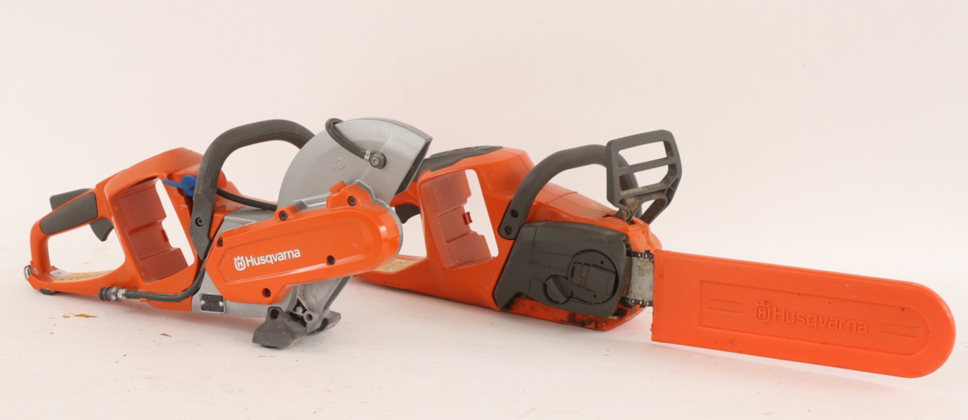 Batteridriven kap- samt motorsåg, Husqvarna K535I respektive 340I