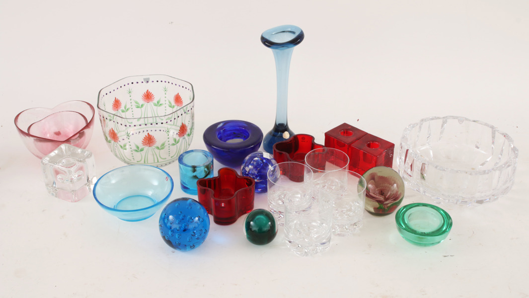 Parti glas, Orrefors, Iittala, Kosta, m.m.