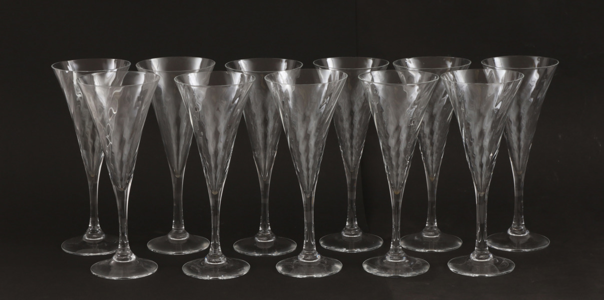 Champagneglas 11st, "Helena", Gunnar Cyrén för Orrefors