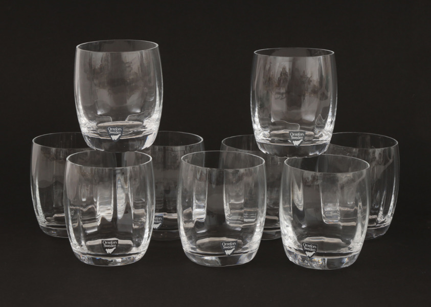 Whiskeyglas 9st, "Optica", Orrefors