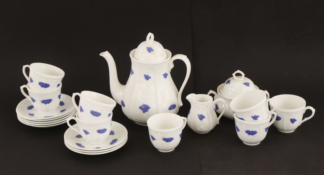 Kaffeservisdelar, "Blå blom", Gustavsberg