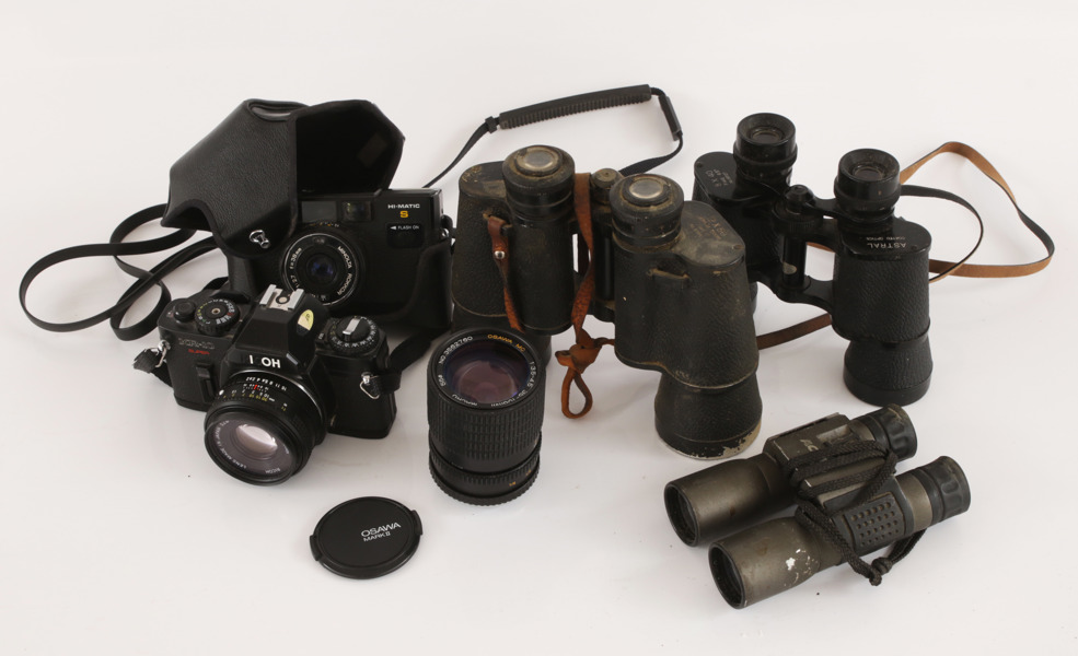 Parti kameror och kikare