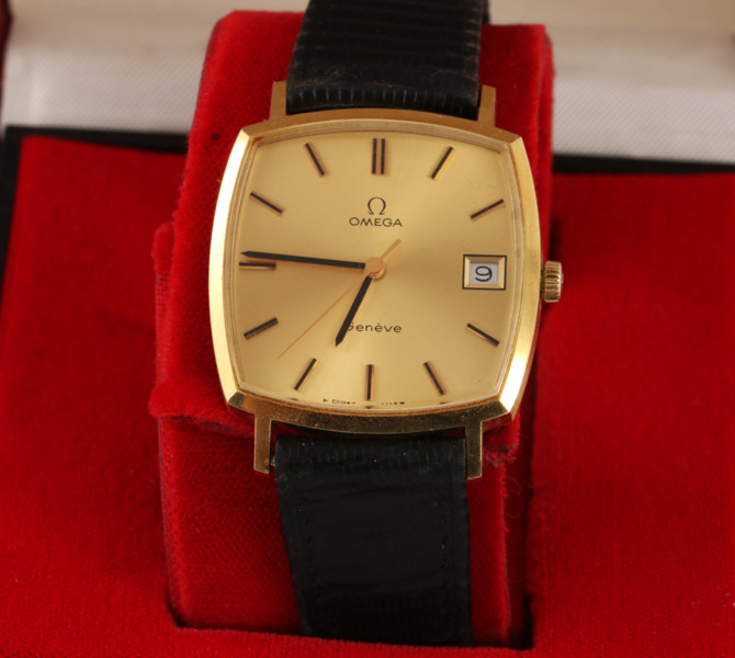 Herrarmbandsur, Omega, Genève, 18k