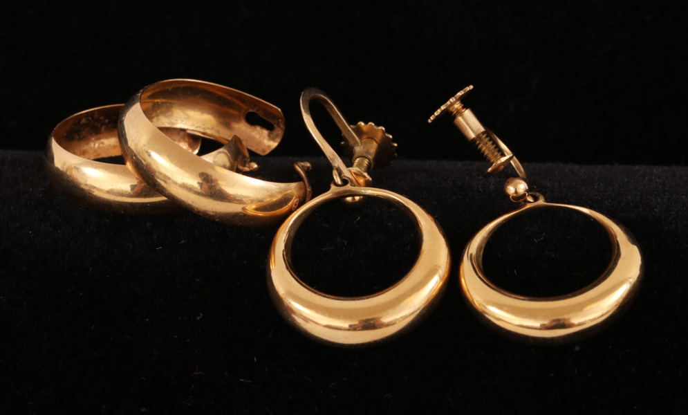 Örhängen 2 par, 18k