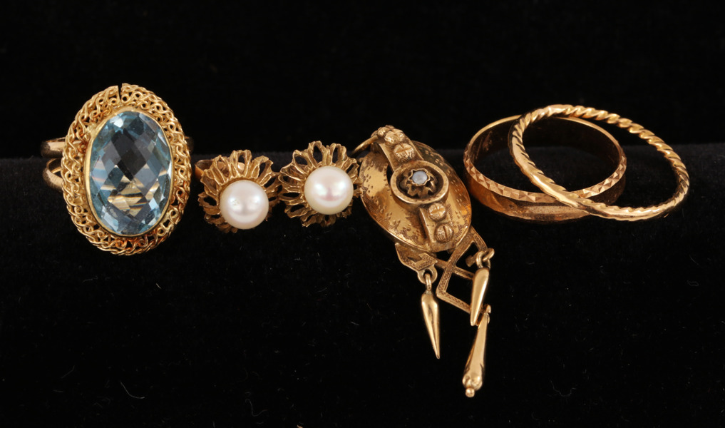 Smycken 6 delar, 18k