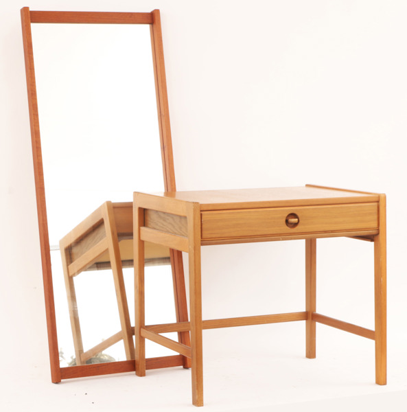 Hallmöbel med spegel, firma Glas & Trä, 1960-tal