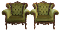 Fåtöljer ett par, rokokostil, 1900-tal