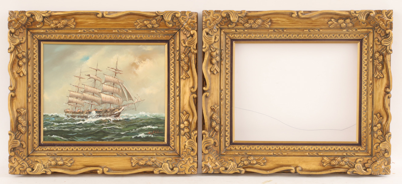 Oljemålning samt ram