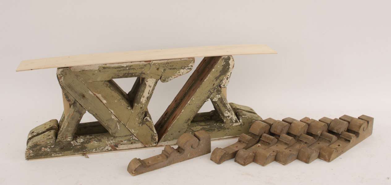 Parti konsoler till fasad, 18/1900-tal