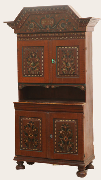 Skänkskåp, allmoge, Dalarna, daterat 1832