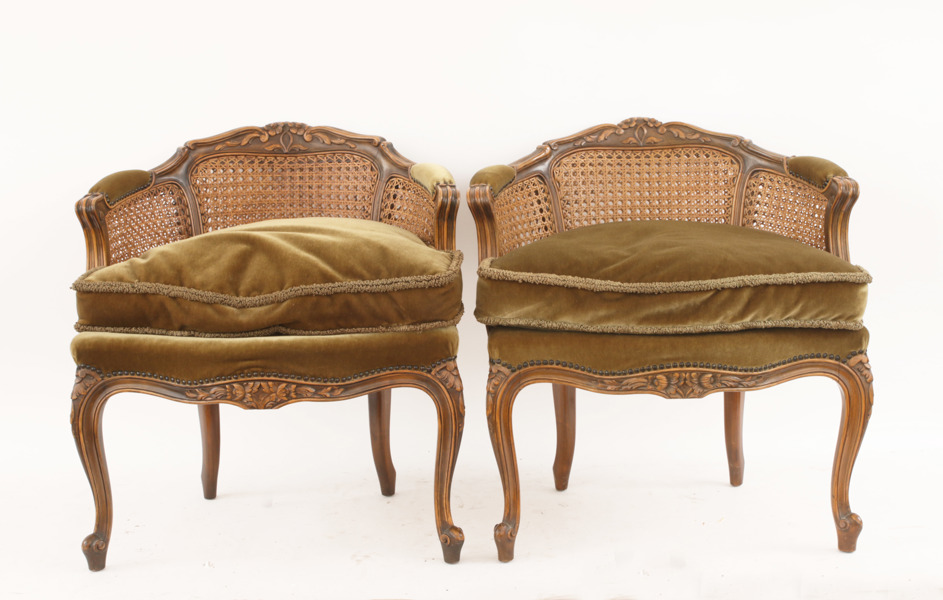 Fåtöljer ett par, rokokostil, 1900-tal
