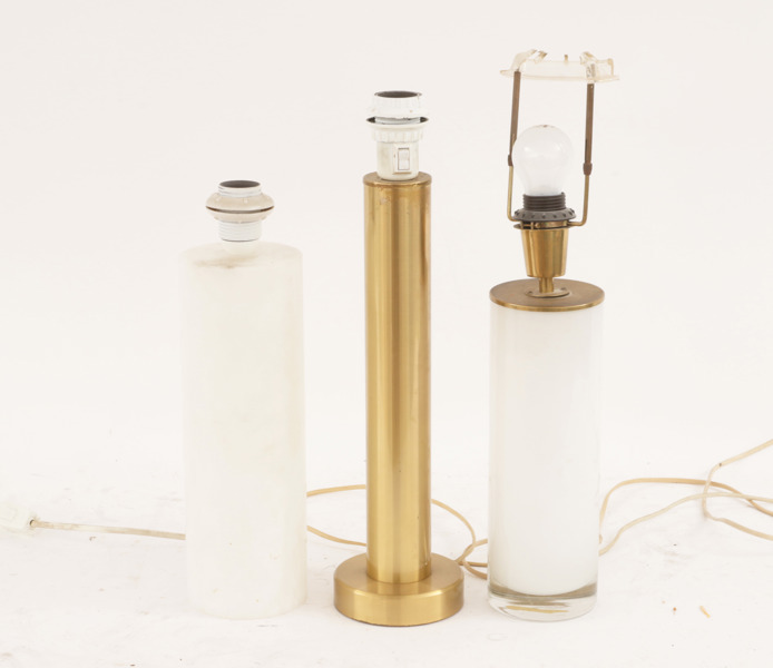 Bordslampor 3st, 1900-talets andra hälft