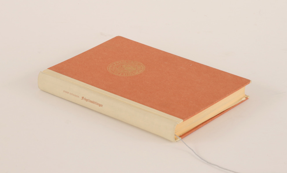 Bok, "Frögeliusättlingar", Josef Sjögren, tryckt 1957