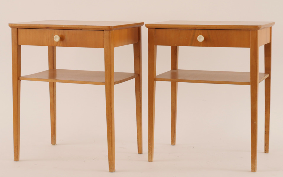 Nattduksbord ett par, 1940/50-tal