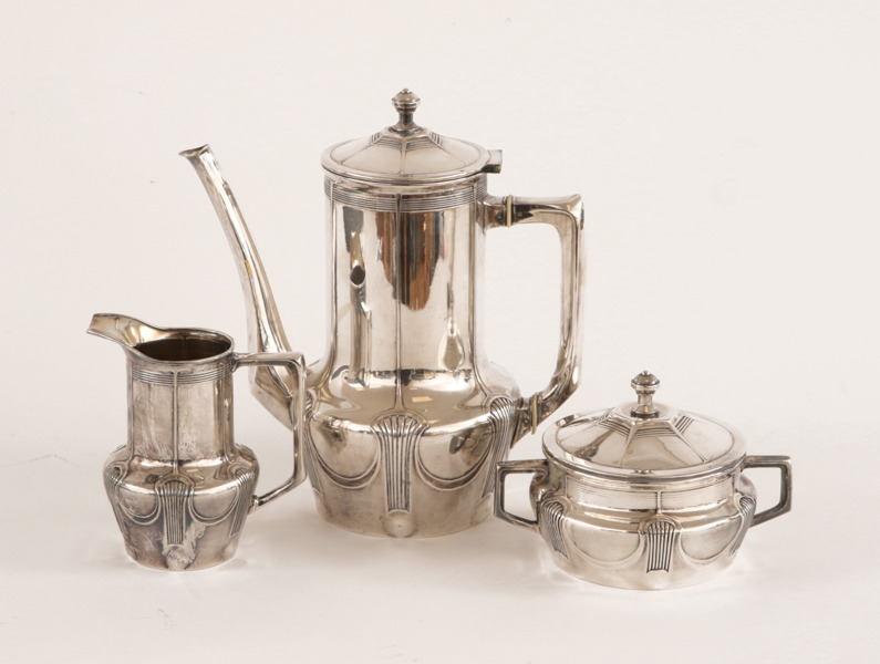 Kaffeservis 3 delar, jugend, 1900-talets början